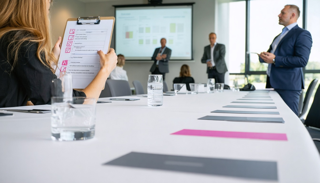 Communicatieprofessional coördineert een kleinschalig congres met rondetafelgesprekken